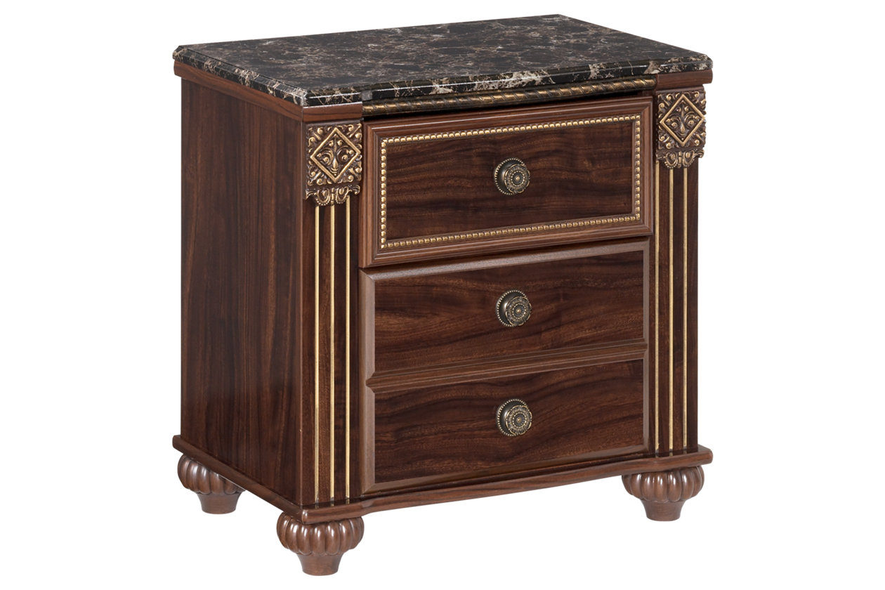 Gabriela 3 Drawer Nightstand (B347)